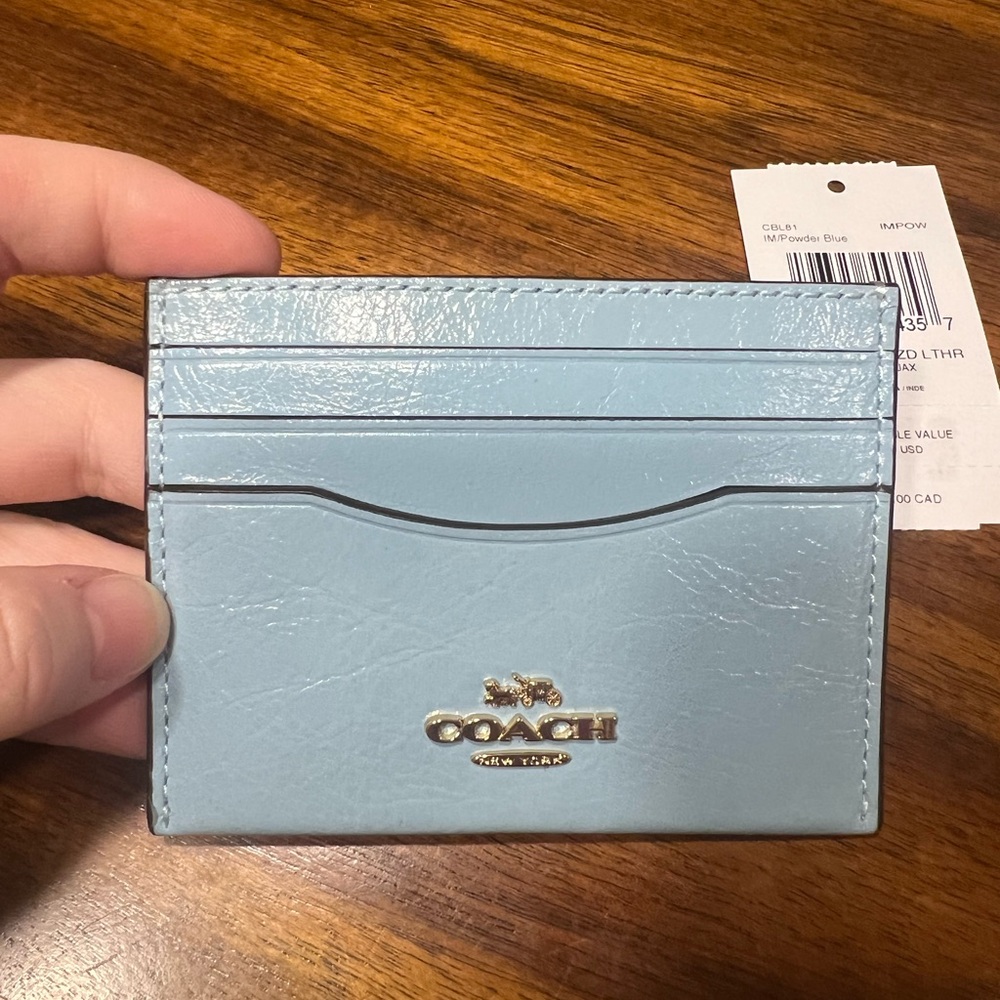 Coach Powder Blue Card Holder